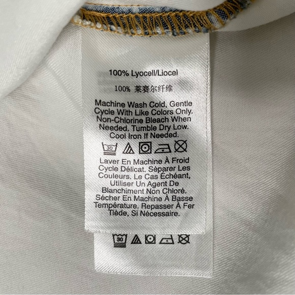 DKNY whitewash chambray popover top - Picture 6 of 6